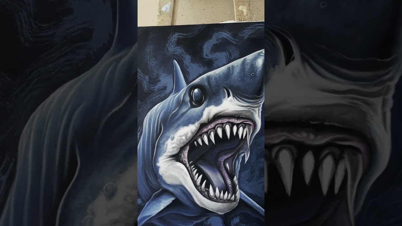 Рисунок большой белой акулы 