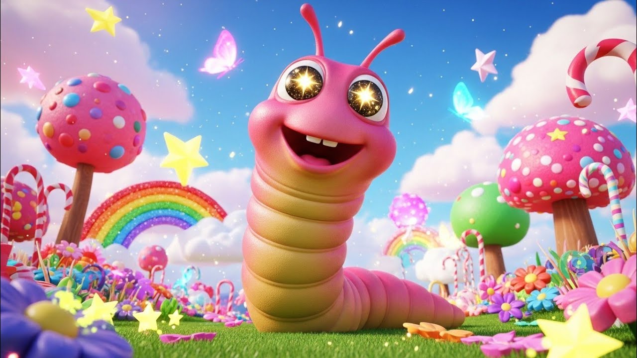 Wiggle Worm Song 🐛🎶 | Squirm Squirm Silly Action Nursery Rhyme for Kids