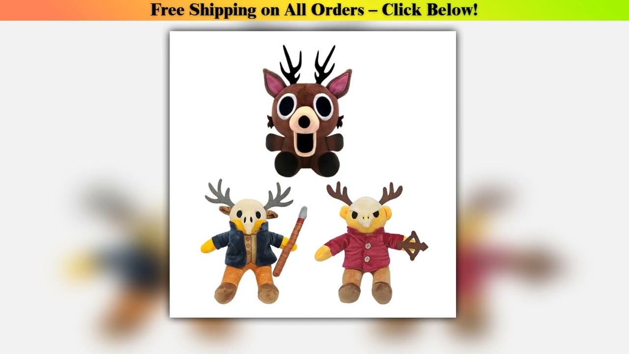 99 Nights in The Forest Plush Deer Doll Soft Stuffed Animal Toy Cute Anime Game Peripherals