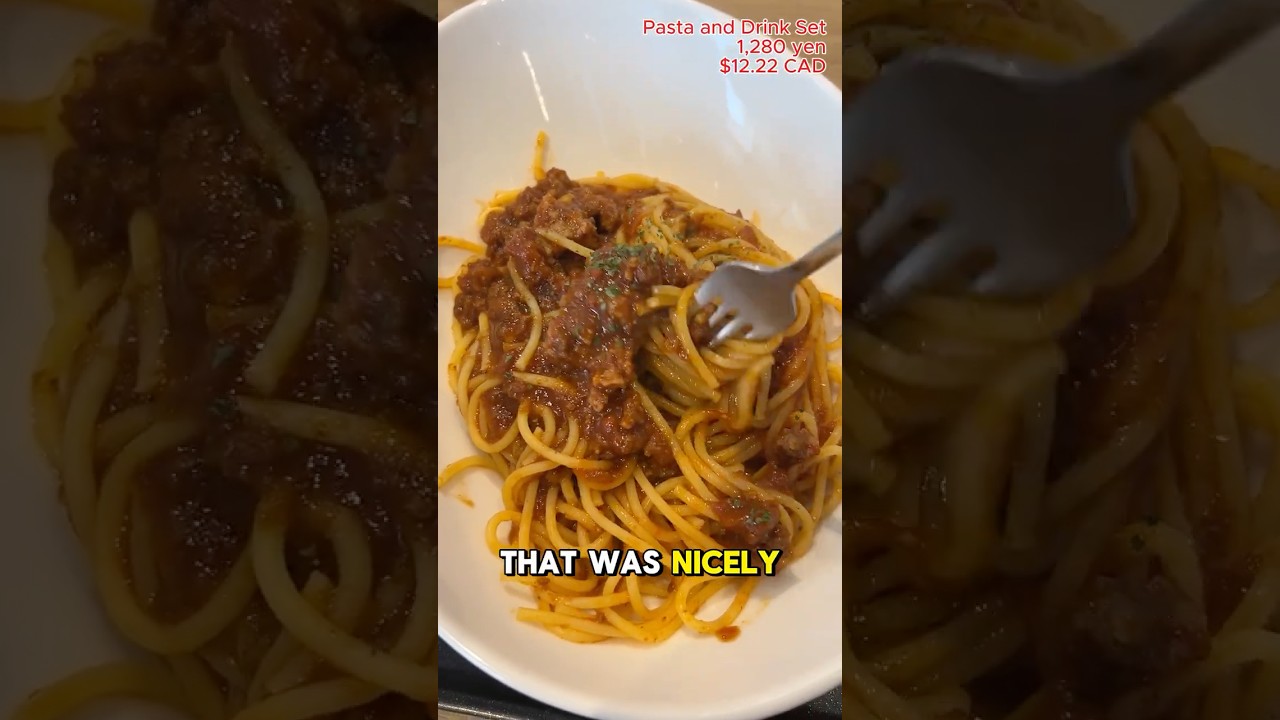 Trying Pasta at Tullys Coffee Japan 