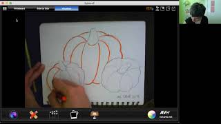 Art lesson - Overlapping pumpkins