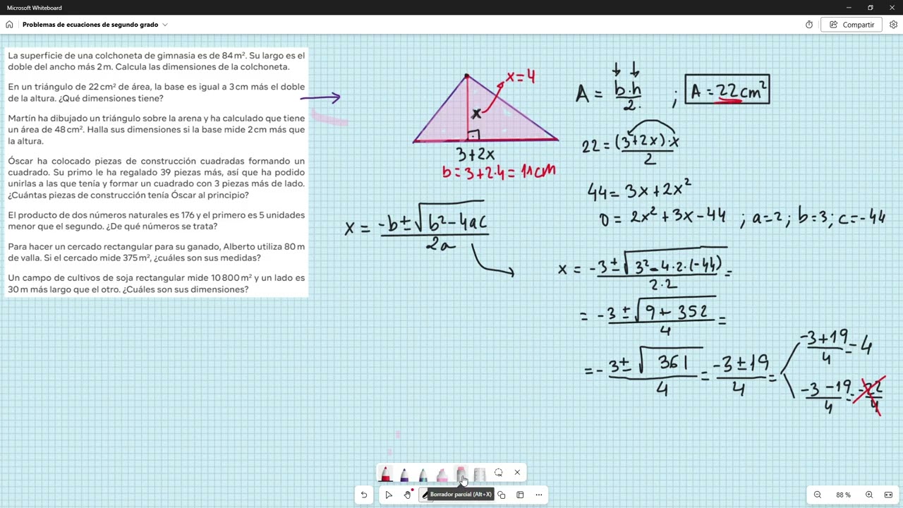 Vídeo 17 2º ESO Problemas de Ecuaciones de segundo grado II