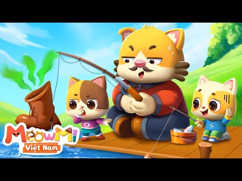 Một ngày đi câu cá của mèo con | Mèo con đếm cá | Nhạc thiếu nhi | MeowMi Gia đình những chú mèo