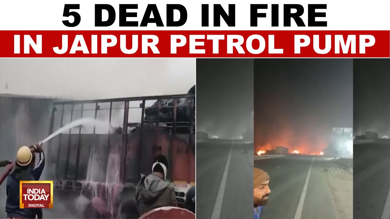 Jaipur Fire Accident: 5 Dead In Fire In Jaipur Petrol Pump | CNG Car ...