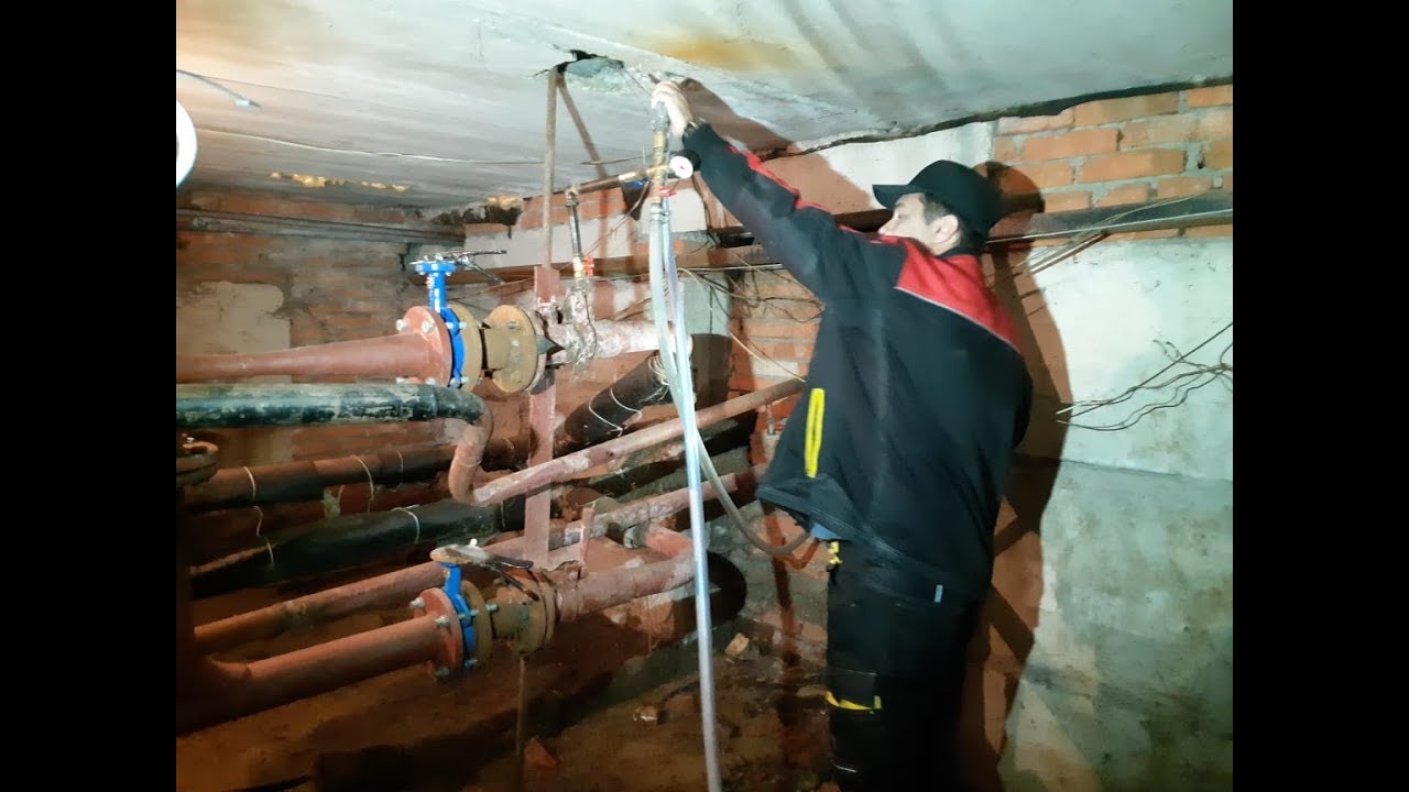 Промывка труб - YouTube