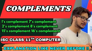 1's Complement 2's Complement 7's Complement 8's Complement 15's Complement 16's Complement | Cla...