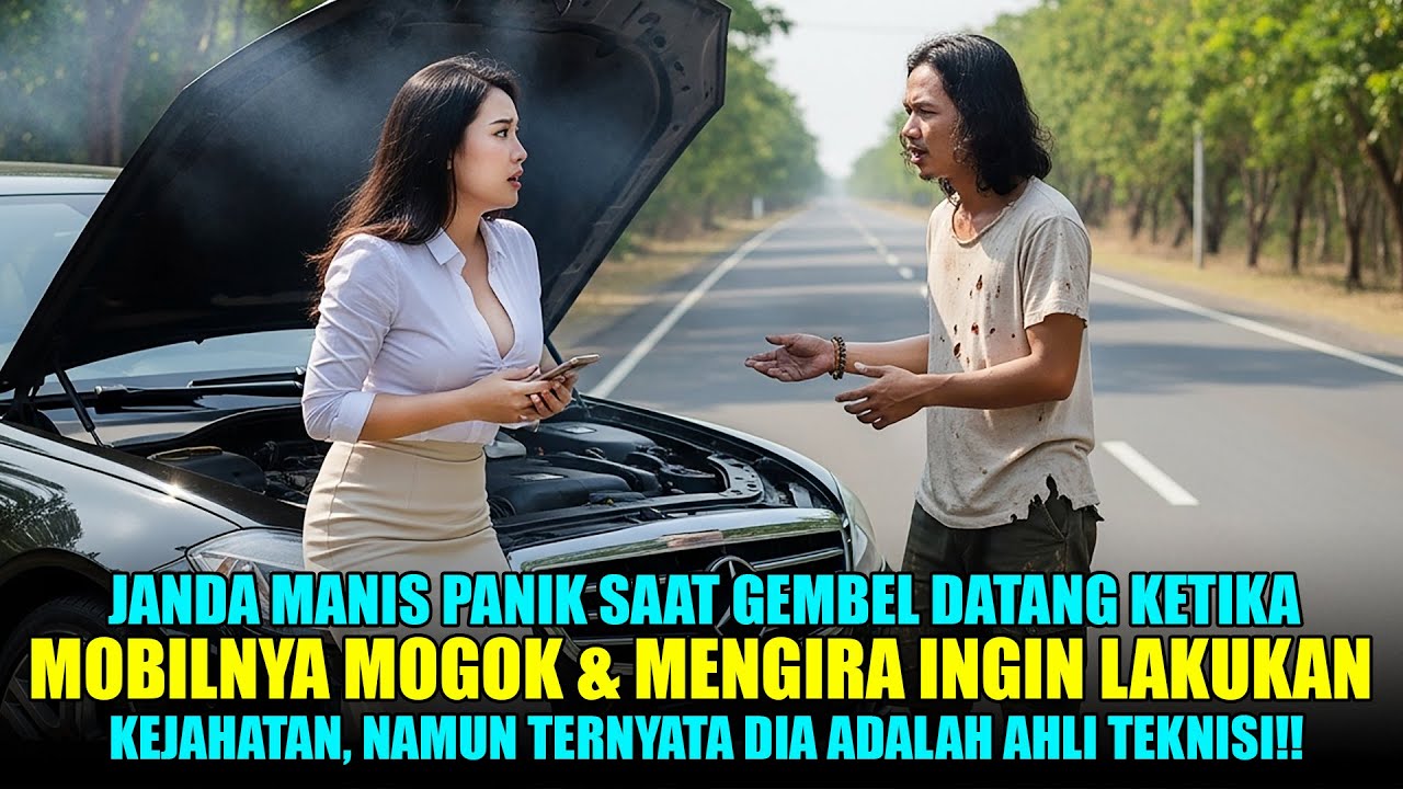 Disangka Mau Merampok, Gembel Ini Justru Selamatkan Janda Cantik saat mobilnya mogok