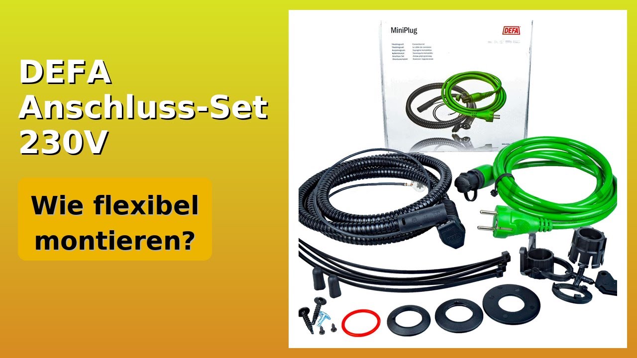 BEWERTUNG (2025): DEFA Anschluss-Set 230V. WESENTLICHE Einzelheiten