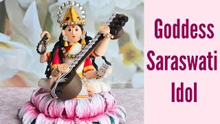 Goddess Saraswati Idol/ Paper Doll/ Basant Panchami
