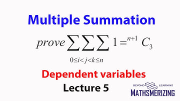 Multiple Summation: Dependent variables Lecture 5: Find triple summation of 1?