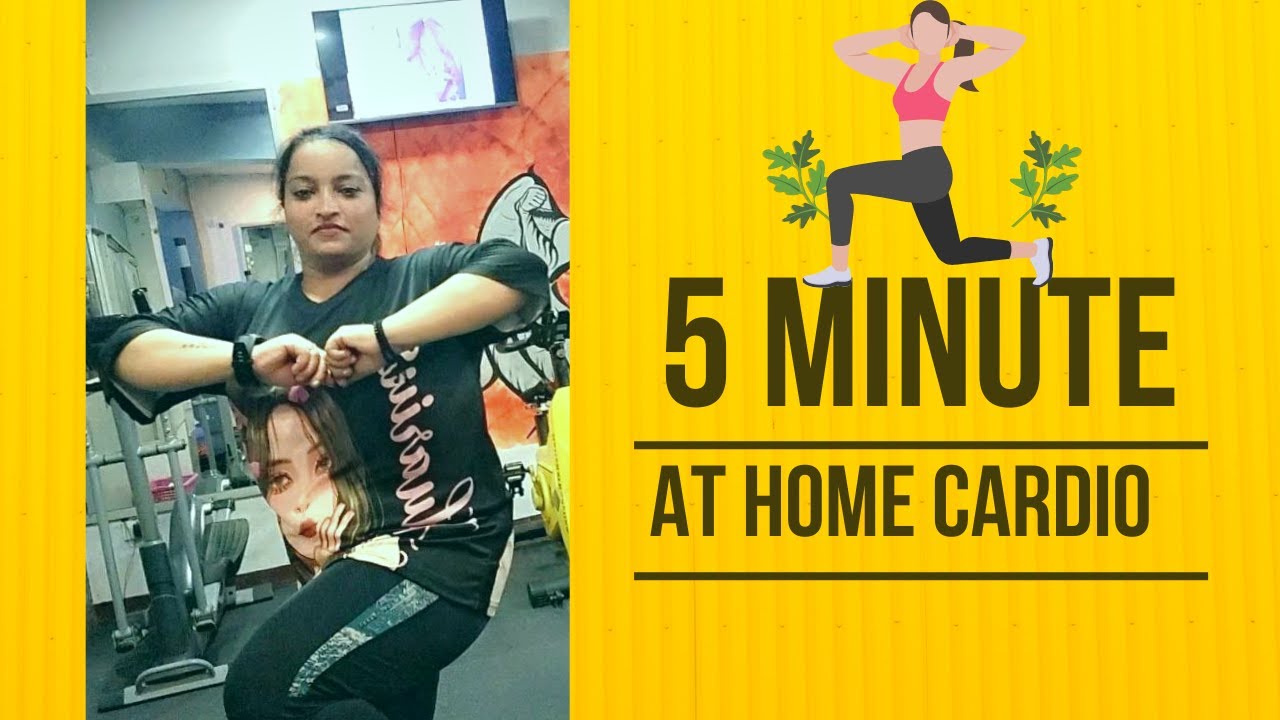 5 MIN CARDIO WORKOUT ( NO EQUIPMENT, NO JUMPING, WEIGHT LOSS) YouTube