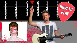 David Bowie - Starman - Guitar Lesson (Tabs on Screen) chords