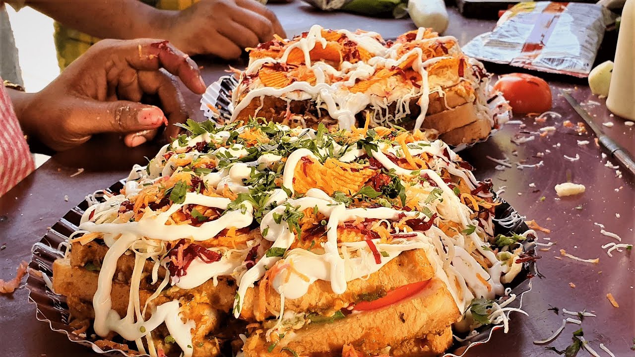 THE BOMBAY BAHUBALI SANDWICH ON STEROIDS | INSANE CUTTING SKILLS | FULL RECIPE | Indian Street Food