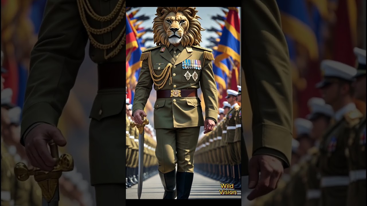 🦁🔥 Lion Walks in Military Parade Like a True King! 🇮🇳👑 