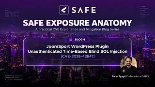 CVE-2026-42647 JoomSport SQL Injection Explained | WordPress Critical Vulnerability | CTEM | Blog 6