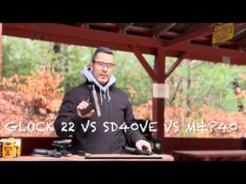 Glock 22 vs Smith and Wesson SD40VE vs Smith and Wesson M&P40 range time