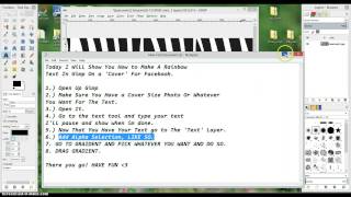 How to do Rainbow Text In Gimp