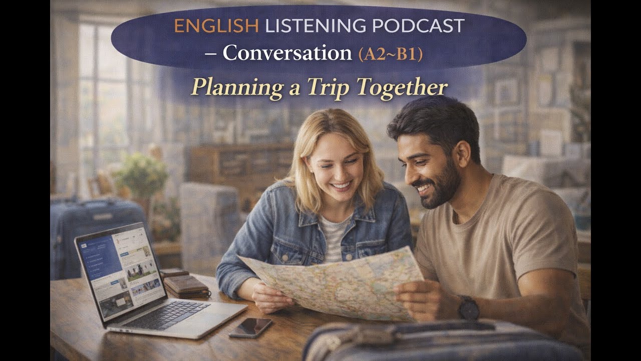Learn English with Conversation | Travel Planning a Trip Together (A2–B1)