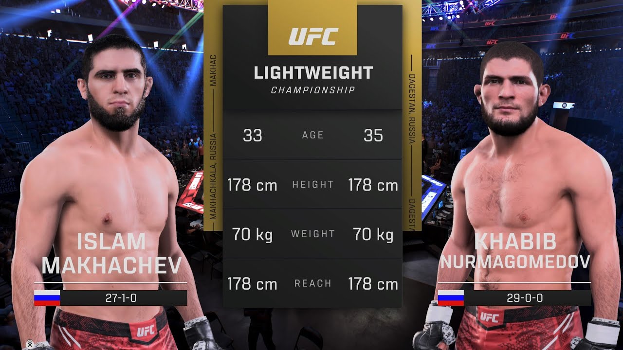 UFC 5 | KHABIB NURMAGOMEDOV vs ISLAM MAKHACHEV | FULL FIGHT 4K 60FPS