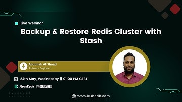 Backup & Restore Redis Cluster with Stash
