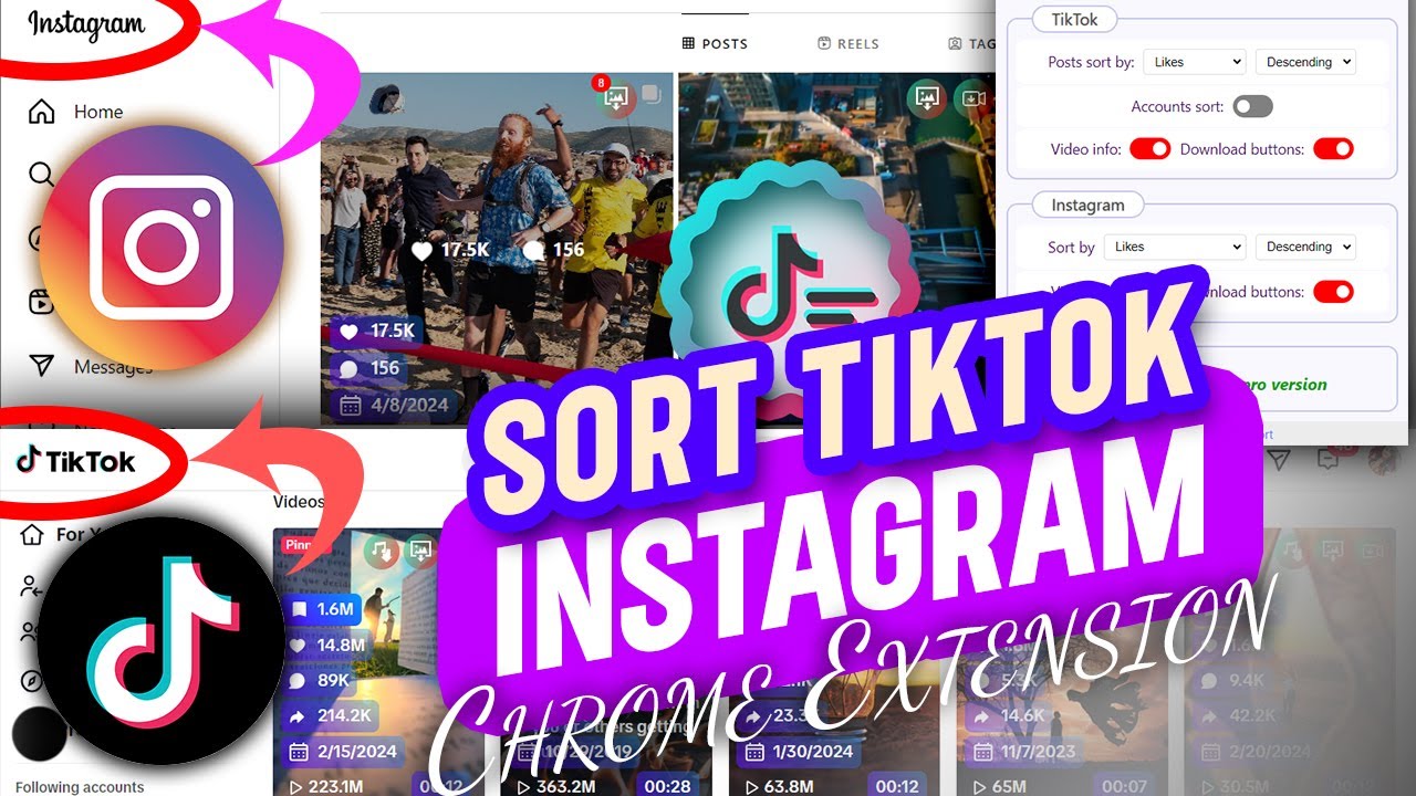 Sort Instagram Reels Posts By Most Views Likes Comments Shares Chrome Extension