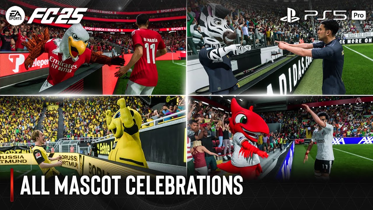 EA Sports FC 25 | All Mascot Celebrations | PS5™ Pro 4K 60FPS