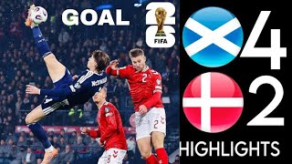Scotland vs Denmark  – All Goals & Highlights | UEFA World Cup Qualifiers 2025/26