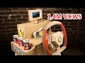 How to Make Ferrari laFerrari Gaming Steering Wheel with Coca Cola Holder from Cardboard