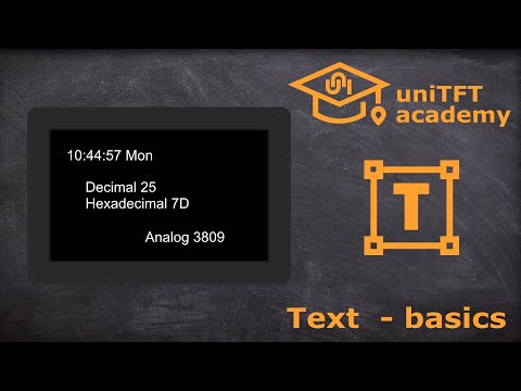 uniTFTDesigner - Text output