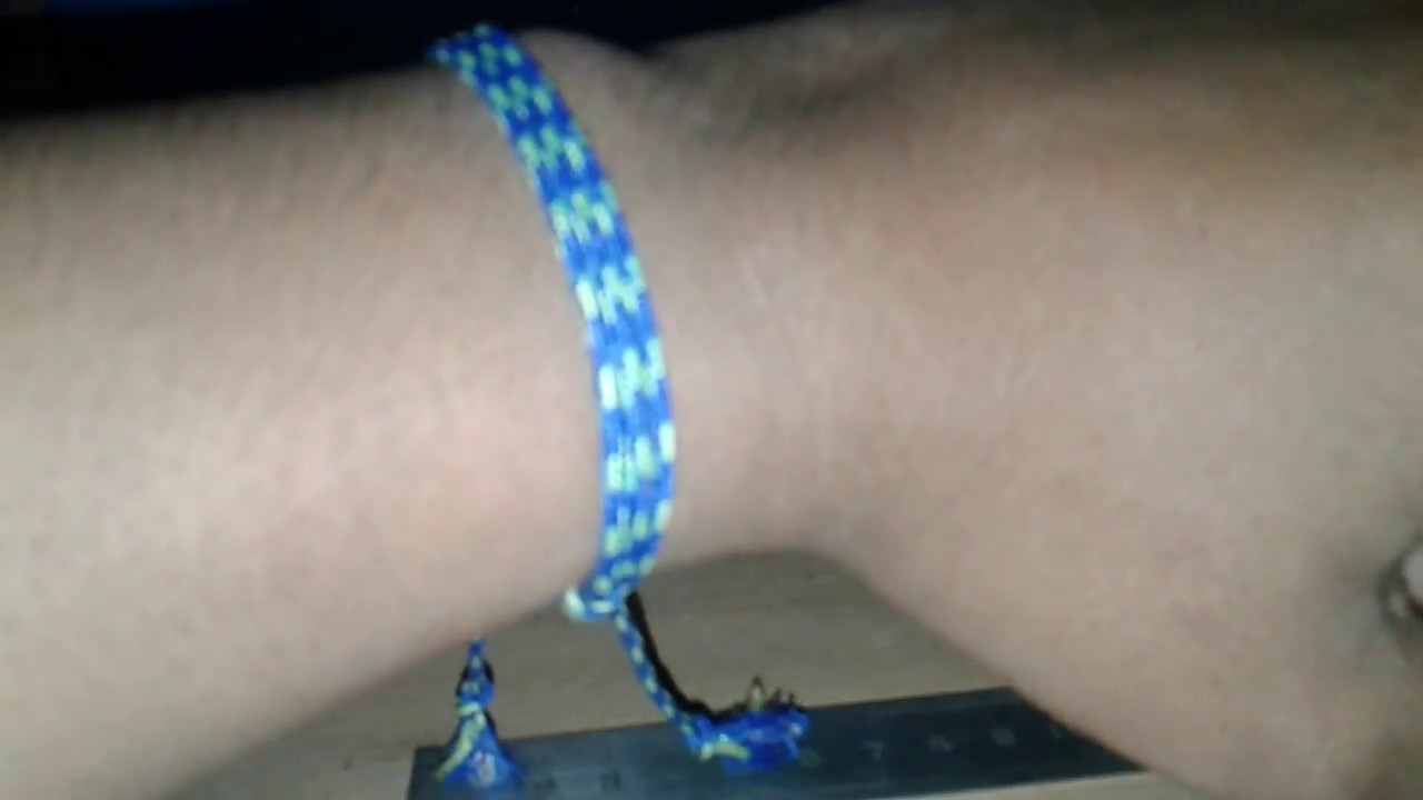 Cara membuat gelang dari tali prusik _3rangkap - YouTube