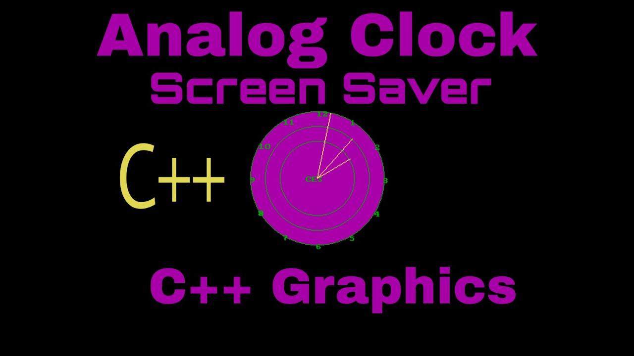 Analog Clock C++ Graphics CES YouTube