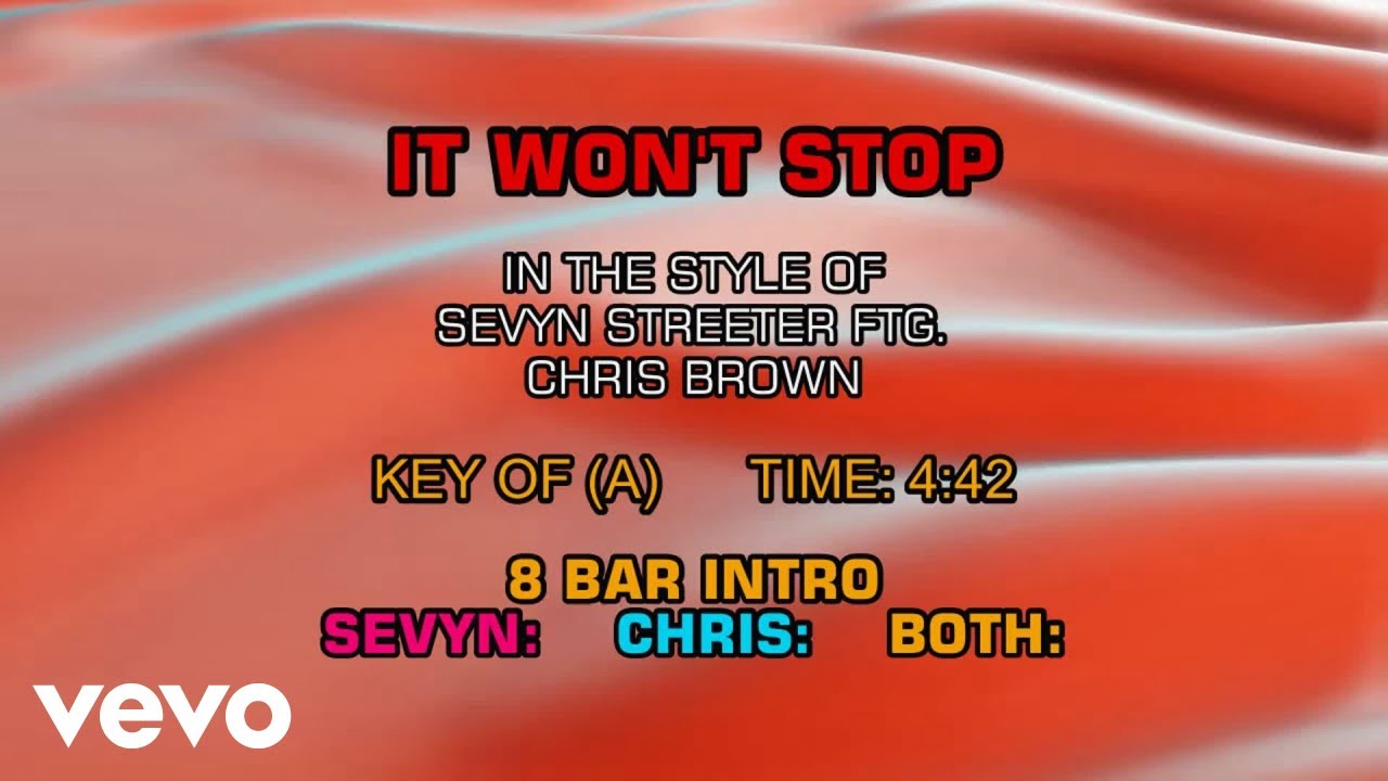 Sevyn Streeter - It Won't Stop (Karaoke) ft. Chris Brown