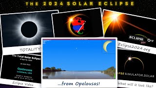 The Total Solar Eclipse of April 8, 2024 from Opelousas, LA