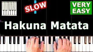 Hakuna Matata - Piano Tutorial VERY EASY SLOW
