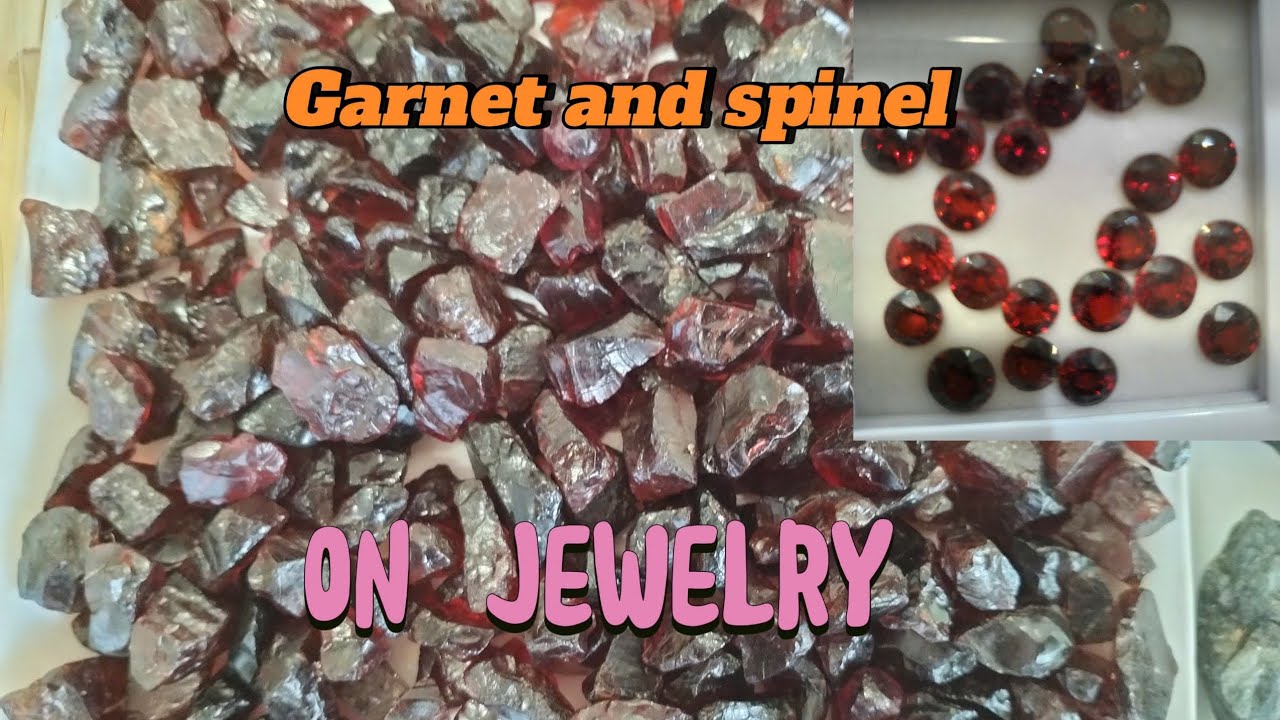 Raw garnet and spinel stones for jewlry.