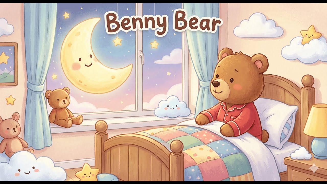 Benny Bear and the Talking Moon 🧸 | A Rhyming Bedtime Story for Kids