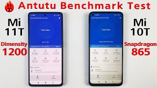 Xiaomi Mi 11T против Xiaomi Mi 10T Тест Aututu | Dimensity 1200 против Snapdragon 865 Тест Antutu