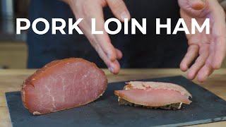 Make pork loin ham yourself mildly smoked and super tasty