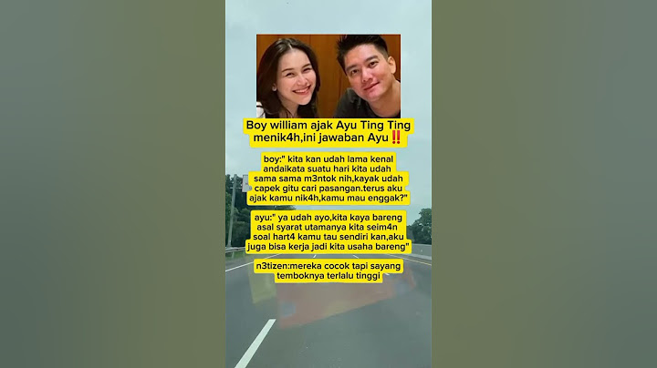 Boy William ajak ayu tingting menikah ini jawaban ayu #ayutingting #shots #artist