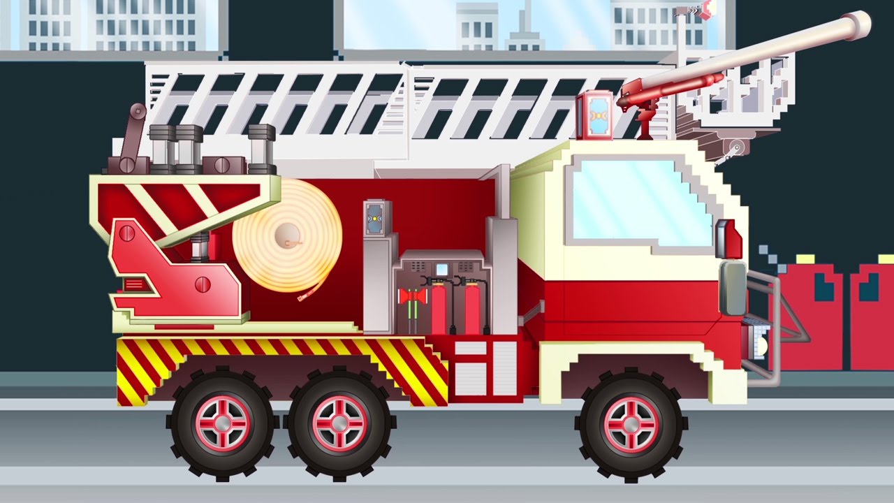 Caminhão de bombeiro  Pipo e o caminhão de reboque 