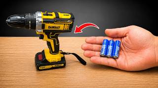 Never Buy New Batteries Again! Place them in a DeWalt drill and reuse them!