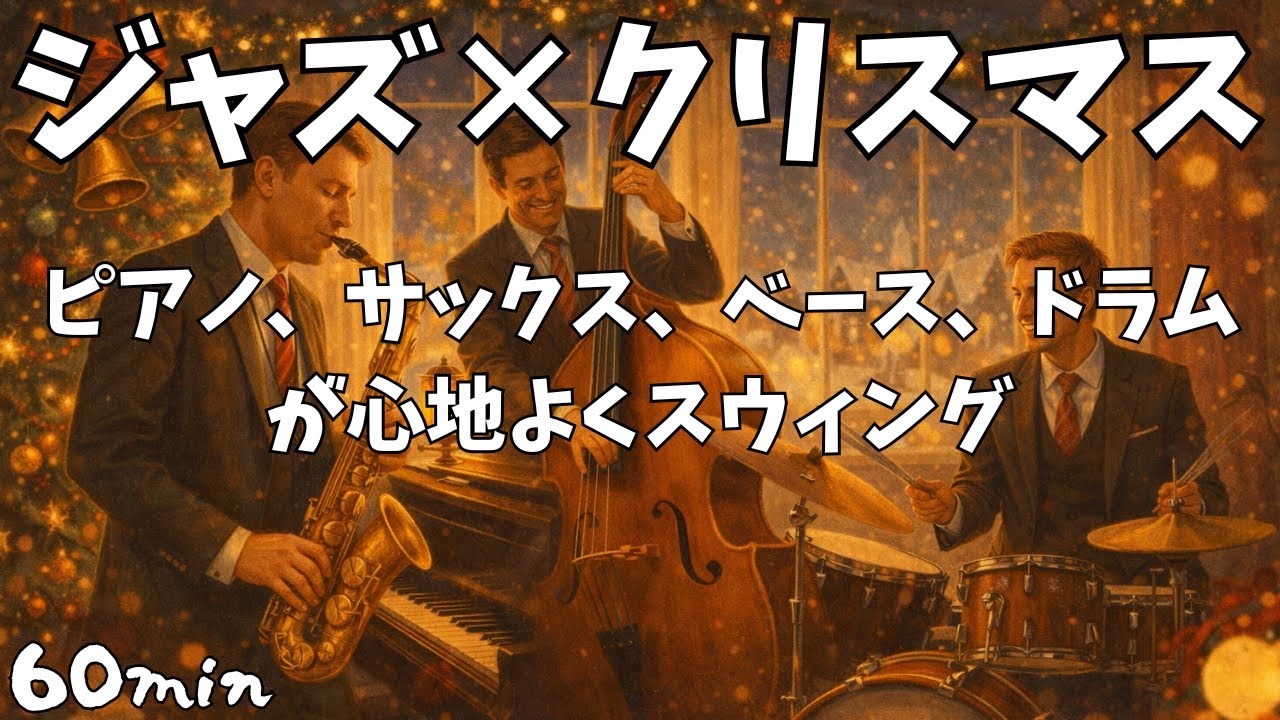 【フリーBGM】夜に寄り添うスムース・ホリデージャズ【クリスマスジャズ】　Smooth Holiday Jazz｜Warm Piano, Soft Sax & Swing Feel