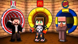 FAST FOOD TUNNEL BATTLE IN MINECRAFT!!