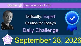 Microsoft Solitaire Collection: Spider - Expert - September 28, 2026 screenshot 1