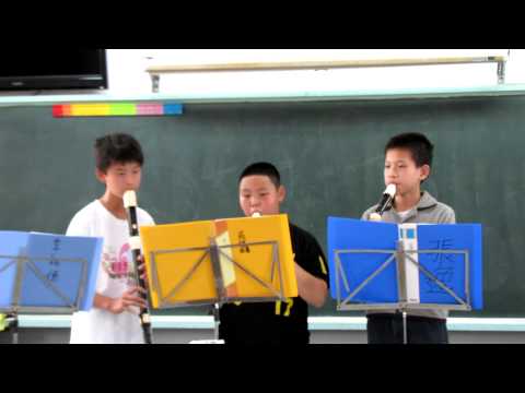 20130313教育花園專訪烏日溪尾國小直笛三重奏-針線情  (3)
