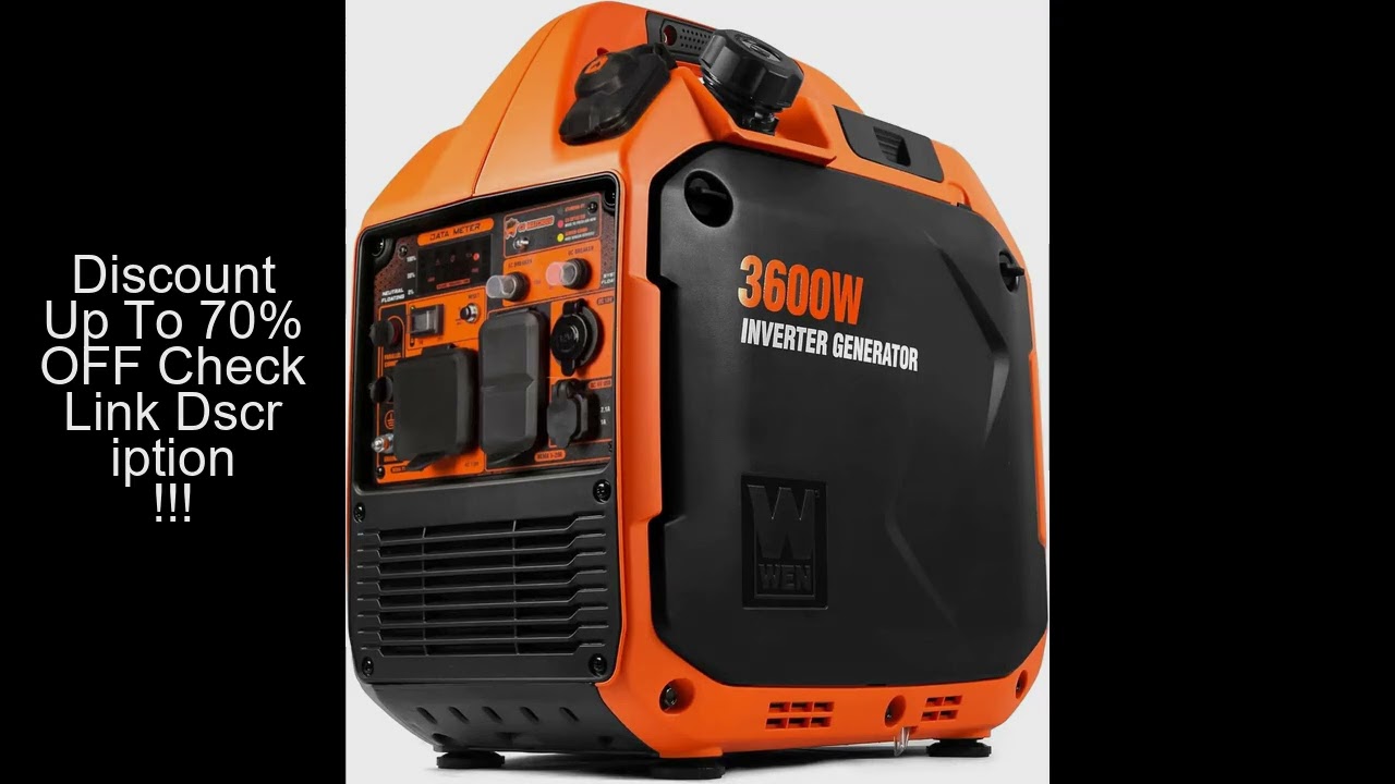 Quiet and Lightweight 3600-Watt Dual Fuel RV-Ready Portable Inverter Generator with Fuel Shut Off an