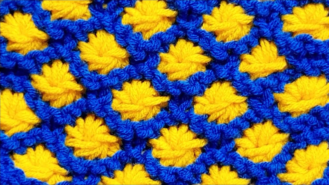 HOW TO KNIT A DAISY STITCH FOR BEGINNERS christmastablemats