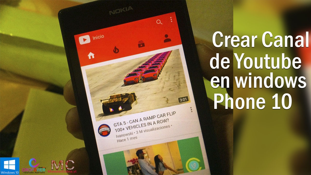 Como crear un canal de Youtube desde el celular en Windows 10 mobile ...