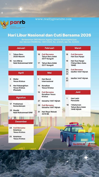 Download lagu daftar hari libur nasional dan cuti bersama tahun 2026 #cutibersama #hariliburnasional2026