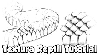 Como Dibujar Texturas #1- Reptil - Serpiente | Tutorial
